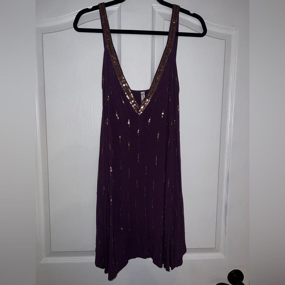 Purple sequence dress